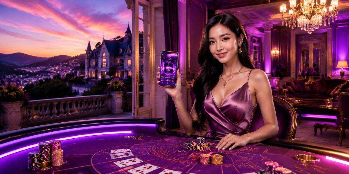 Bàn baccarat với ánh neon bắt mắt tại Đà Lạt